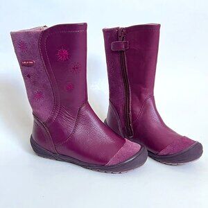 Lea Lelo Sz 25 Purple Tall Leather Boots